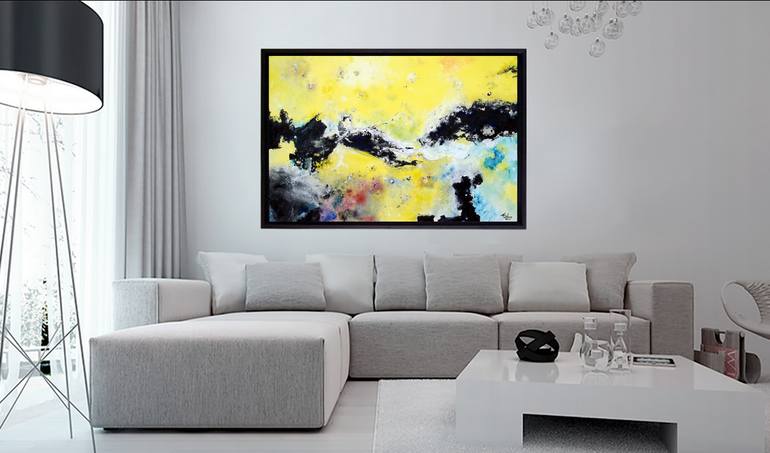 Original Abstract Expressionism Abstract Painting by Théophile Delaine