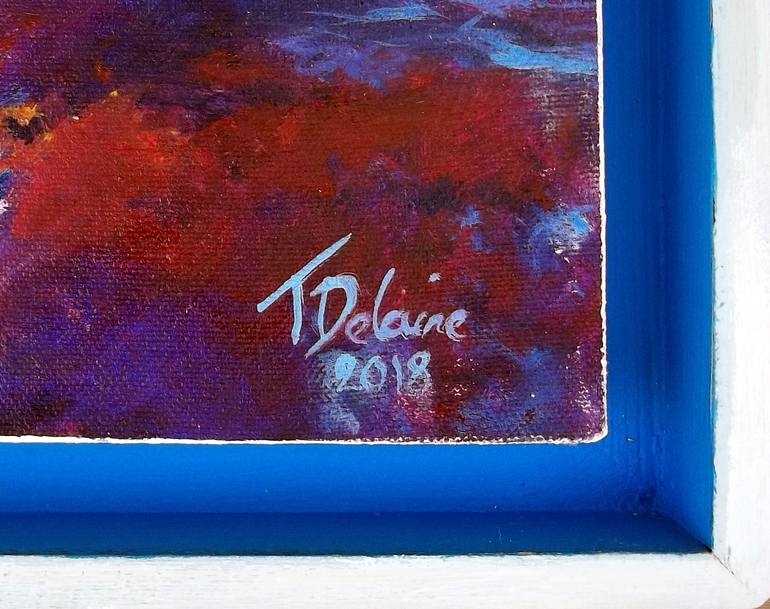 Original Abstract Expressionism Abstract Painting by Théophile Delaine