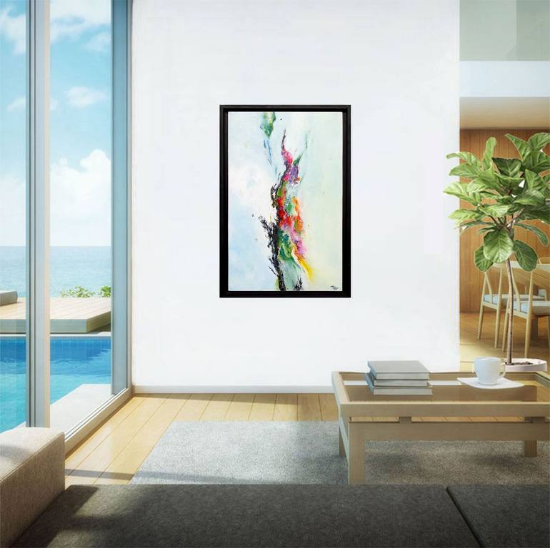 Original Abstract Expressionism Abstract Painting by Théophile Delaine