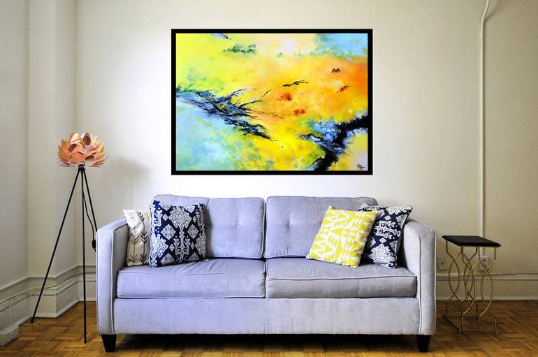 Original Abstract Expressionism Abstract Painting by ThéOphile Delaine