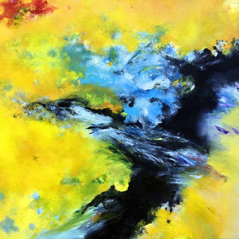 Original Abstract Expressionism Abstract Painting by ThéOphile Delaine