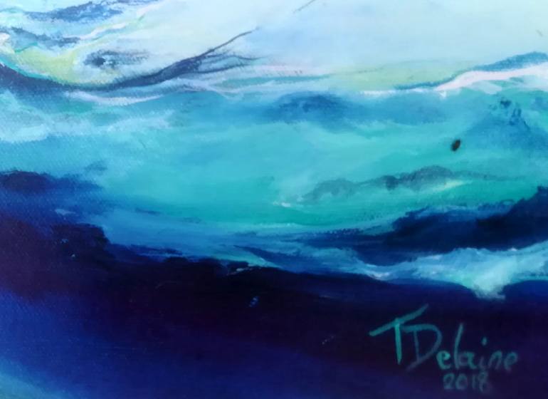 Original Abstract Expressionism Abstract Painting by Théophile Delaine