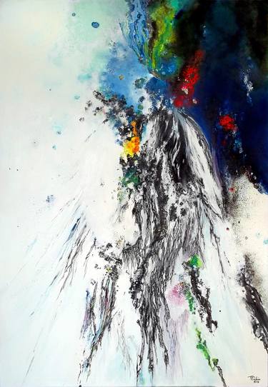 Original Abstract Expressionism Abstract Paintings by Théophile DELAINE