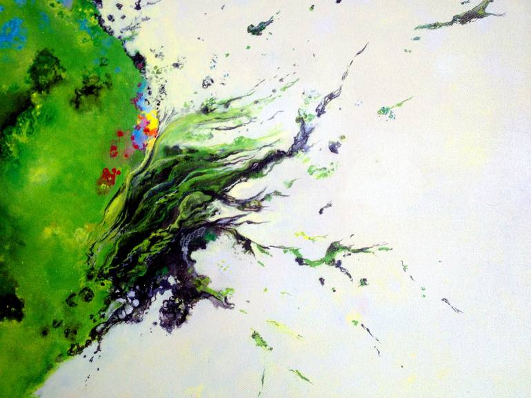 Original Abstract Expressionism Abstract Painting by Théophile Delaine