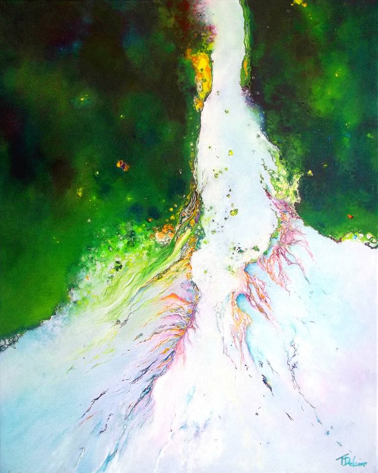 Original Abstract Expressionism Abstract Paintings by Théophile Delaine