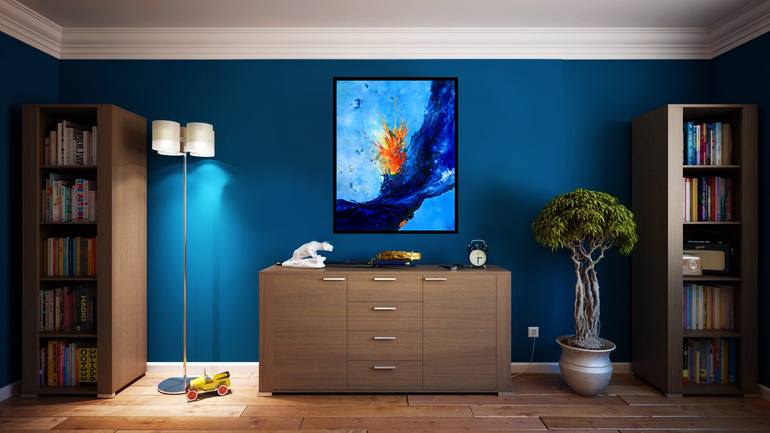 Original Abstract Expressionism Abstract Painting by Théophile Delaine