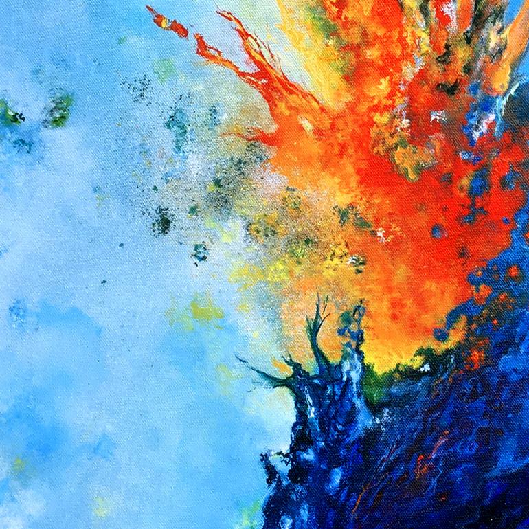 Original Abstract Expressionism Abstract Painting by Théophile Delaine