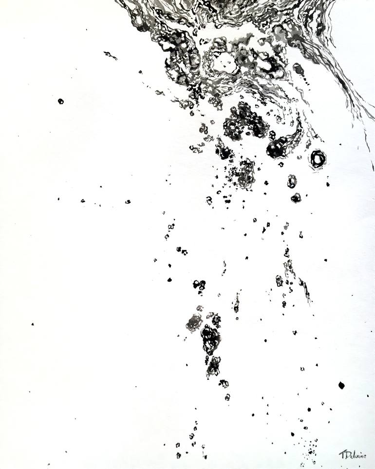 Original Abstract Drawing by Théophile DELAINE