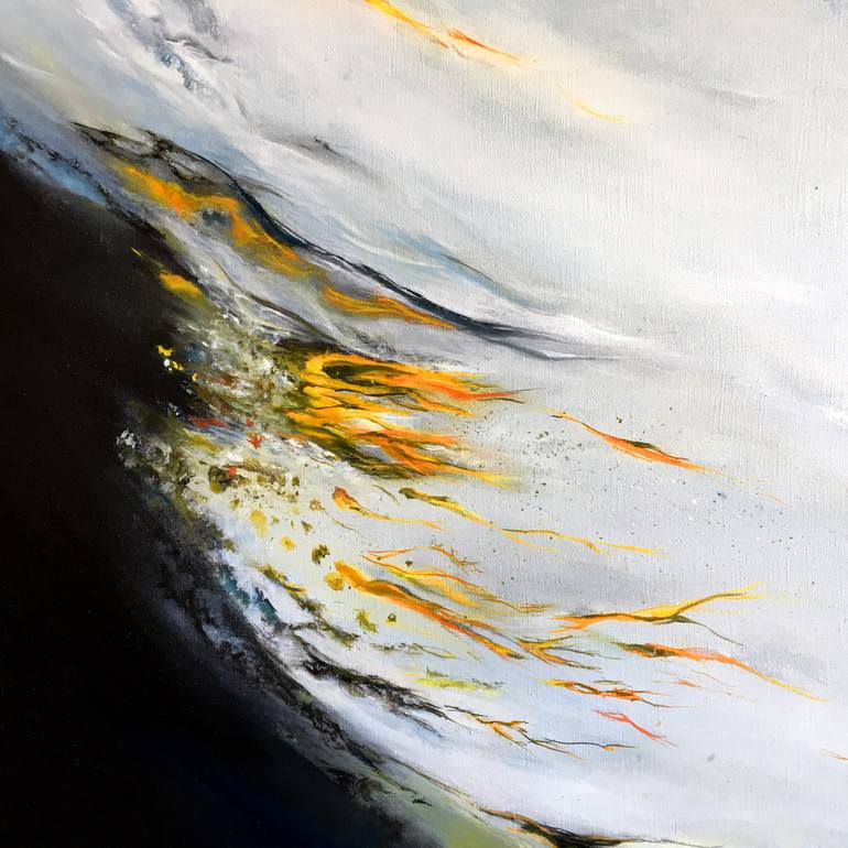 Original Abstract Expressionism Abstract Painting by Théophile Delaine