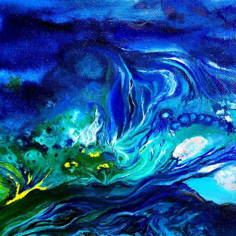 Original Abstract Expressionism Abstract Painting by Théophile Delaine