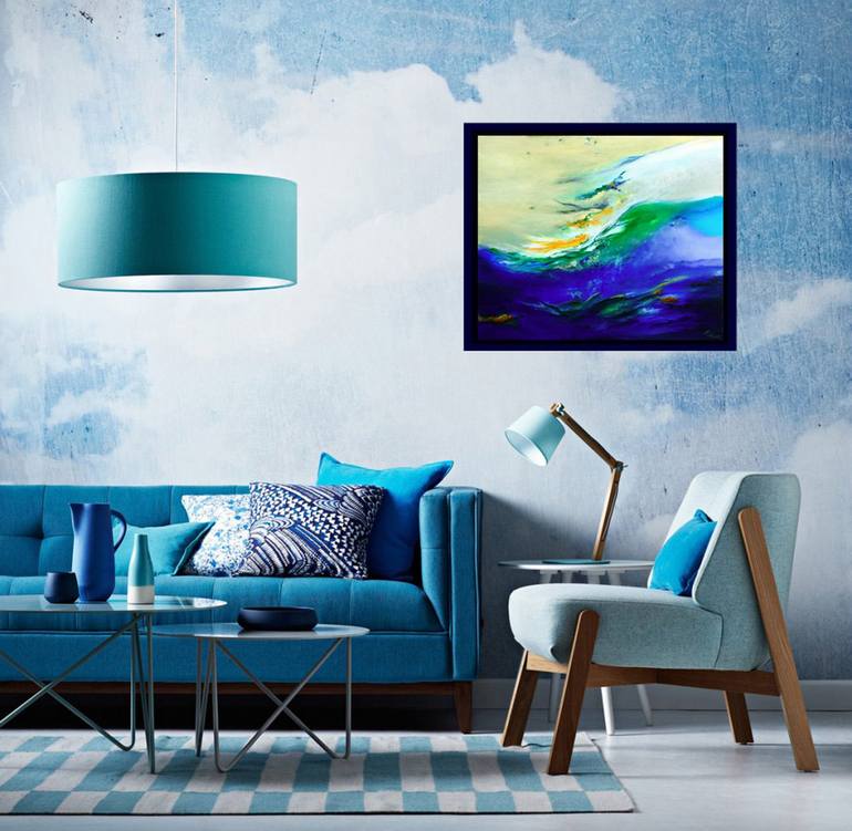 Original Abstract Expressionism Abstract Painting by Théophile Delaine