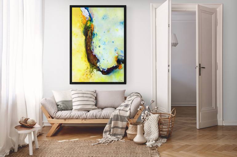 Original Abstract Painting by Théophile DELAINE