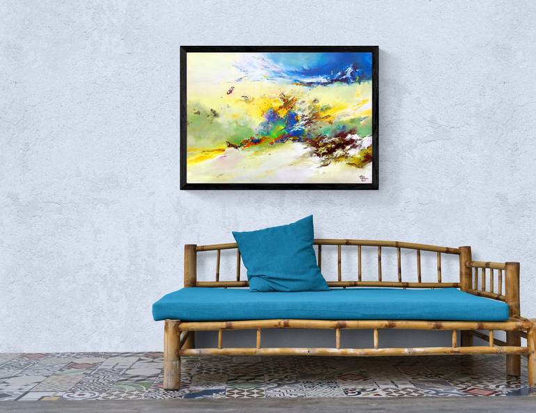 Original Abstract Expressionism Abstract Painting by Théophile DELAINE