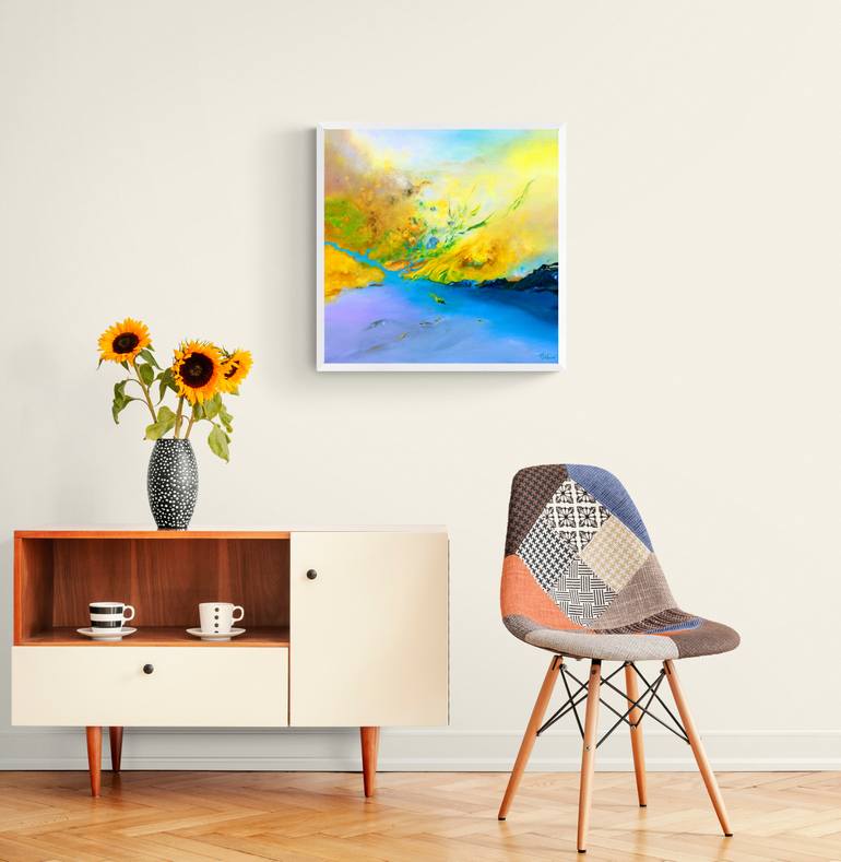 Original Abstract Expressionism Abstract Painting by Théophile Delaine