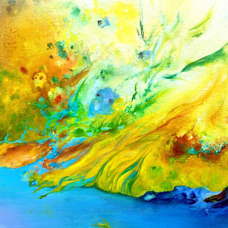 Original Abstract Expressionism Abstract Painting by Théophile Delaine