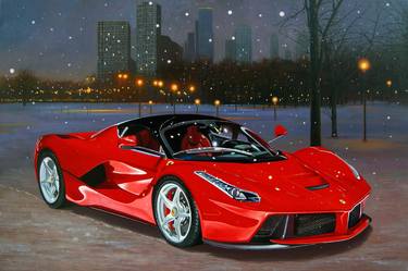 Print of Automobile Paintings by Francesco Capello