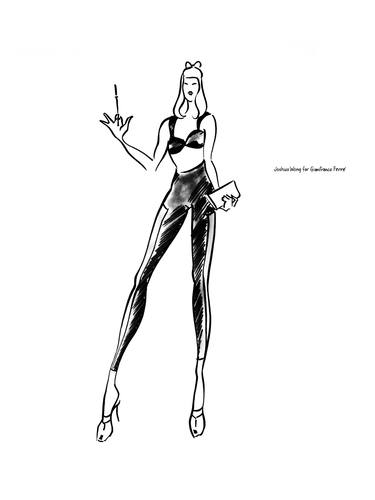 Original Expressionism Fashion Drawings by Joshua Wong