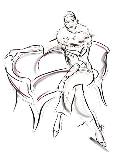 Original Figurative Fashion Drawings by Joshua Wong