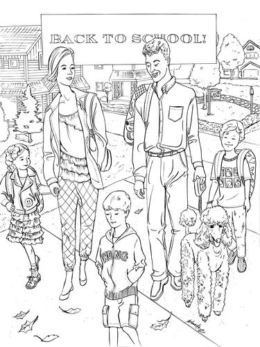 Original Family Drawings by Joshua Wong