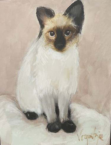 Print of Figurative Cats Paintings by Diane Voyentzie