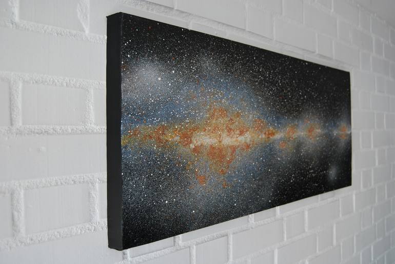 Original Abstract Outer Space Painting by Peter Nadory