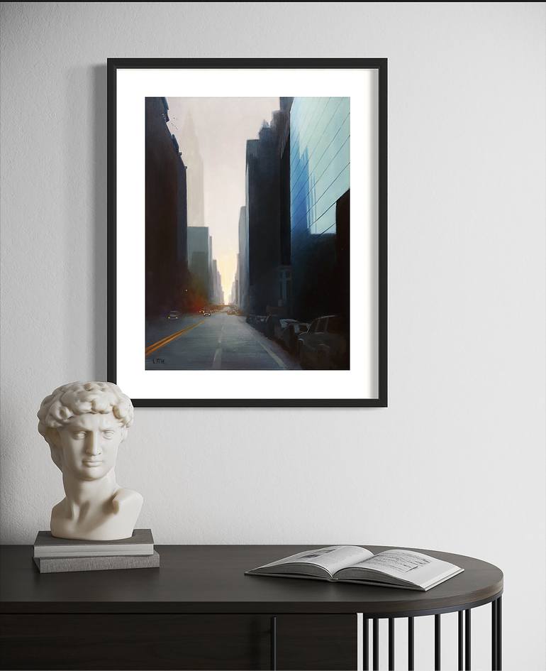 Original Fine Art Cities Painting by Ed Little