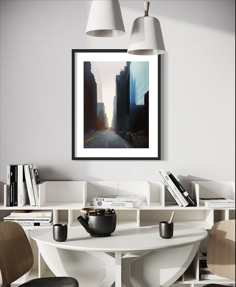Original Fine Art Cities Painting by Ed Little