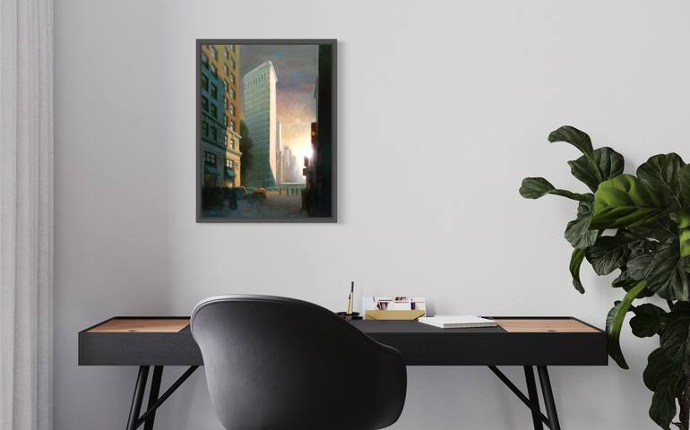 Original Realism Cities Painting by Ed Little