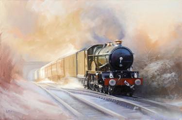 Original Train Paintings by Ed Little