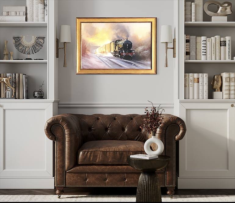 Original Documentary Transportation Painting by Ed Little
