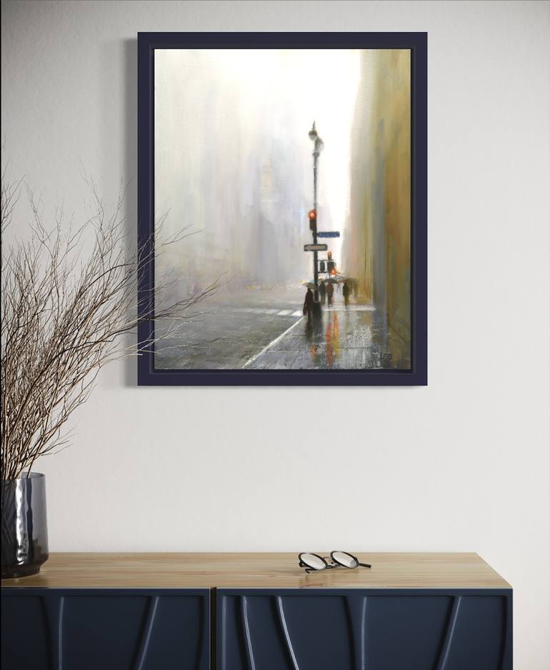 Original Fine Art Cities Painting by Ed Little