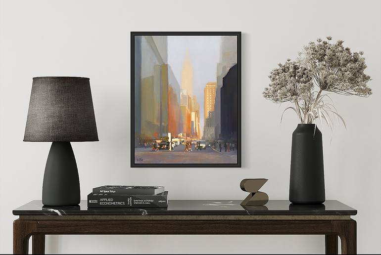 Original Cities Painting by Ed Little