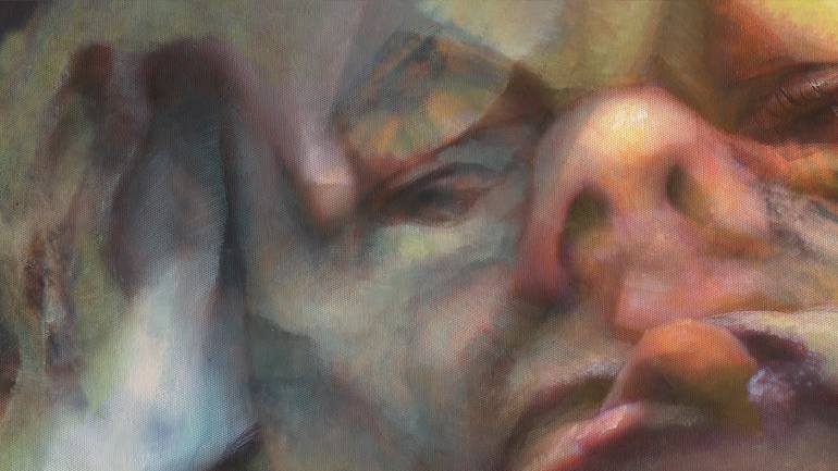 Original Abstract People Painting by Zdenek Sopousek