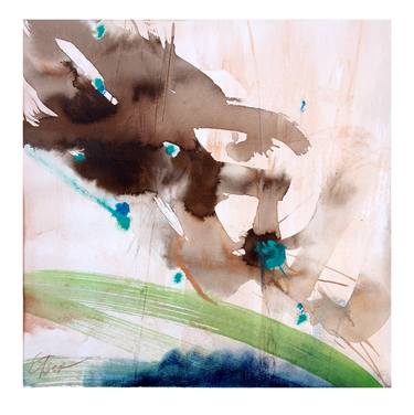Original Abstract Expressionism Abstract Painting by Elena Tsaregradskaya