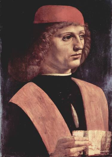 'PORTRAIT OF A MUSICIAN' Leonardo Da Vinci 1490 thumb