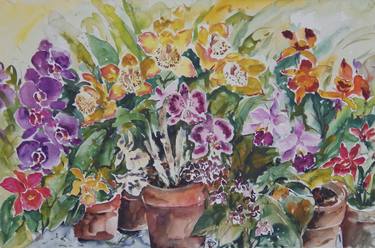 Original Impressionism Garden Paintings by Ingrid Dohm