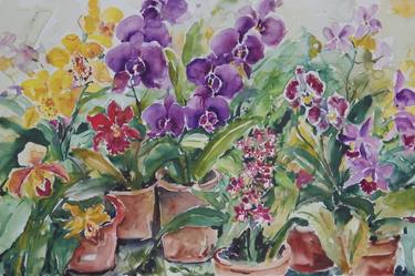 Original Impressionism Garden Paintings by Ingrid Dohm