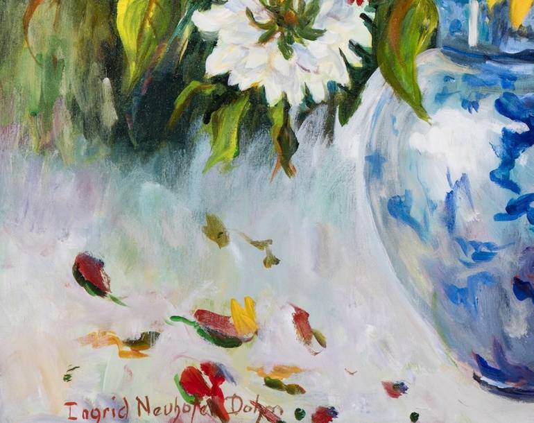 Original Impressionism Floral Painting by Ingrid Dohm