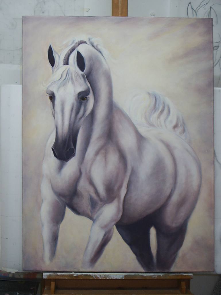 Original Figurative Horse Painting by Jane Moore