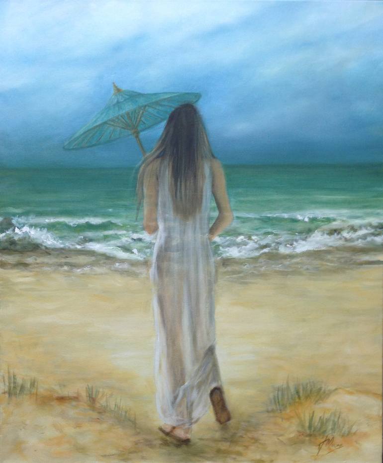 Print of Figurative Beach Paintings by Jane Moore
