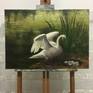 The Swan's Secret on the easel