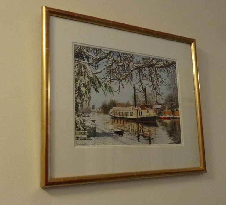 Original Fine Art Boat Painting by Bill Mundy