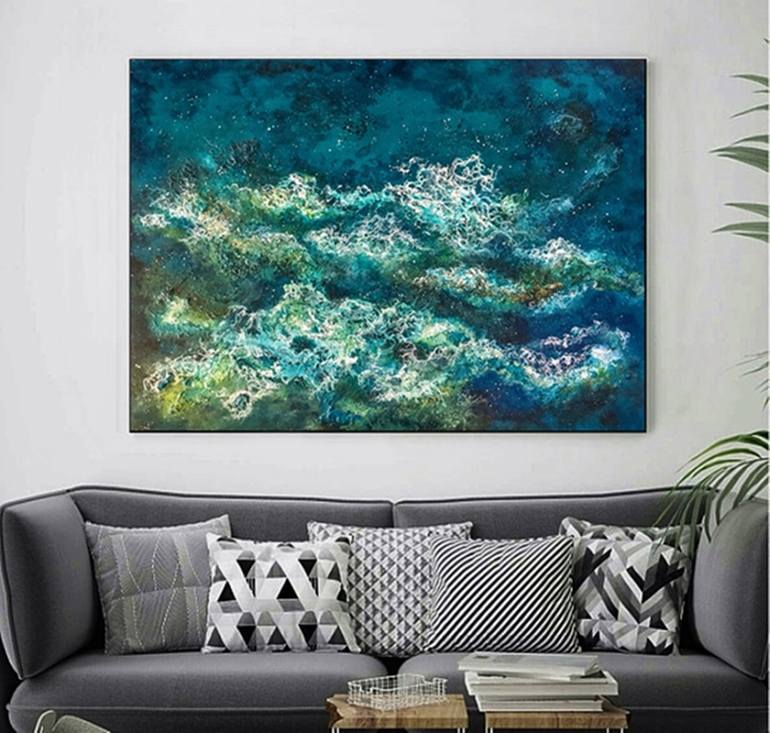 Original Abstract Aerial Painting by Vanessa Mae