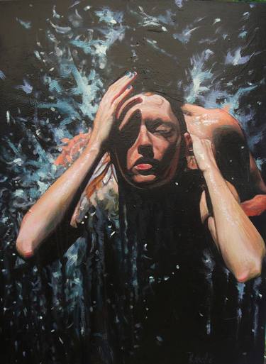Original Realism People Paintings by AntheA Delmotte