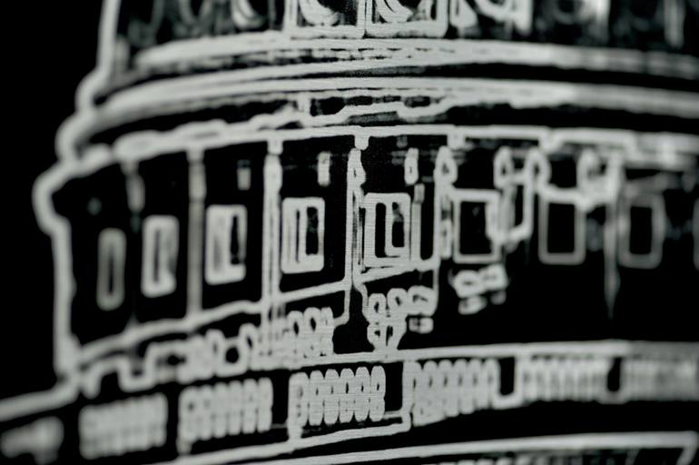 Original Conceptual Cities Mixed Media by Michael Wallner