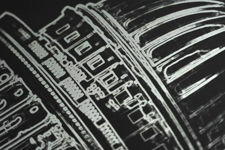 Original Conceptual Cities Mixed Media by Michael Wallner