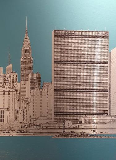 Chrysler & United Nations (teal) 1 of 25 - Limited Edition of 25 thumb