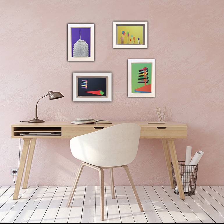 Original Modernism Architecture Mixed Media by Michael Wallner