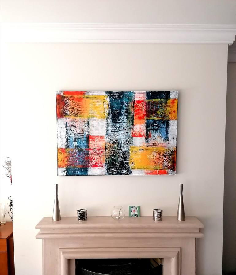 Original Abstract Expressionism Abstract Painting by Jorge Santos