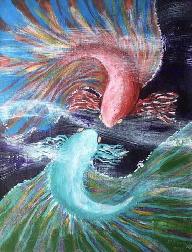 Print of Fish Paintings by Mayumi Cruz